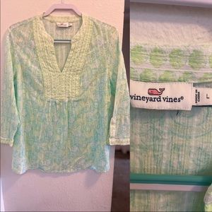 Vineyard Vines white bright green